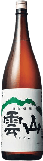 Unzan Junmai sake Midori Label