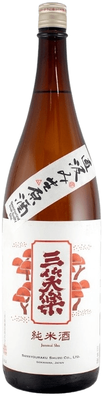 三笑楽 純米 赤ラベル 直汲み 生原酒